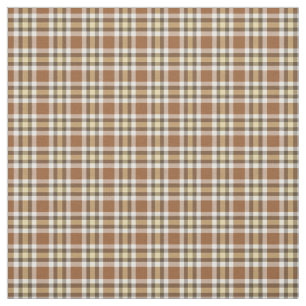 Karamel Donkerbruin Geel Tartan Vierkantjes Patroo Stof