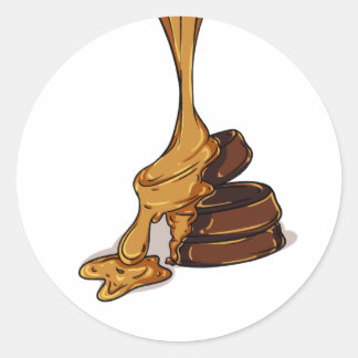 karamel ronde sticker