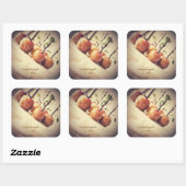 karamelappel vierkante sticker (Vel)