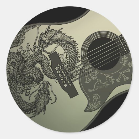 Karami ryuu guitar 1 ronde sticker (Voorkant)