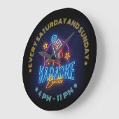 Karaoke Battle Neon Kijk, Aangepaste tekst LED-tek Grote Klok (Hoek)