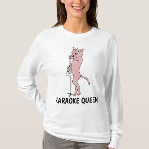 KARAOKE CAT-dames T-shirts