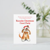 Karaoke Christmas carol invitation (Debout devant)