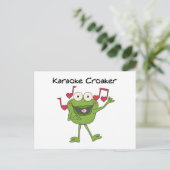 Karaoke Croaker Briefkaart (Staand voorkant)