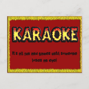 Karaoke Danger - Briefkaart
