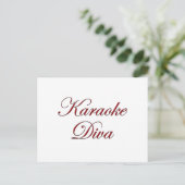 Karaoke Diva Briefkaart (Staand voorkant)