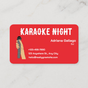 Karaoke DJ Visitekaartje (bewerkbaar)