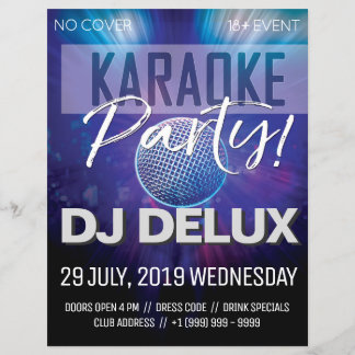 Karaoke Feest | DJ |  Club Flyer