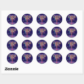 Karaoke feest tiener verjaardag ronde sticker (Vel)