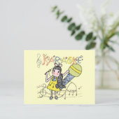 Karaoke Girl Briefkaart (Staand voorkant)
