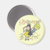 Karaoke Girl Magneet (Voorkant / Achterkant)