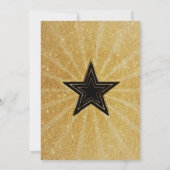 Karaoke Gold Night Anniversaire Fête Invitation (Dos)