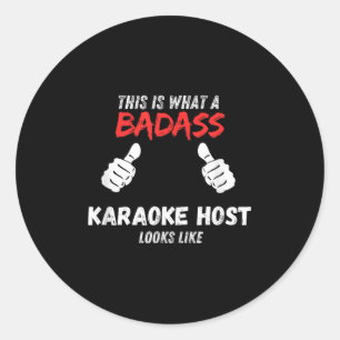 Karaoke Grappig Dit Is Hoe Een Slecht Karaoke Host Ronde Sticker