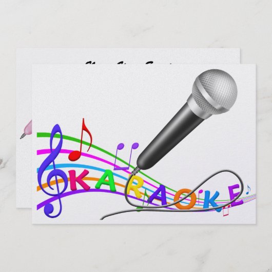 KARAOKE - Invitation de parti - SRF (Devant / Derrière)