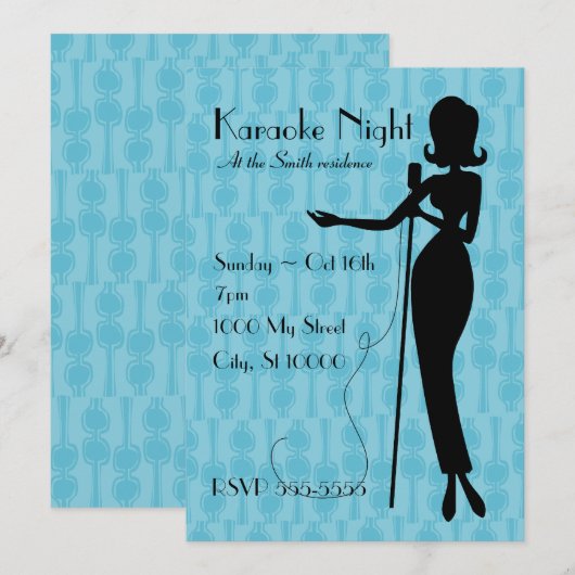 Karaoke Kaart (Voorkant / Achterkant)