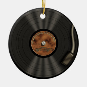 Karaoke King LP Vinyl Record Ornament