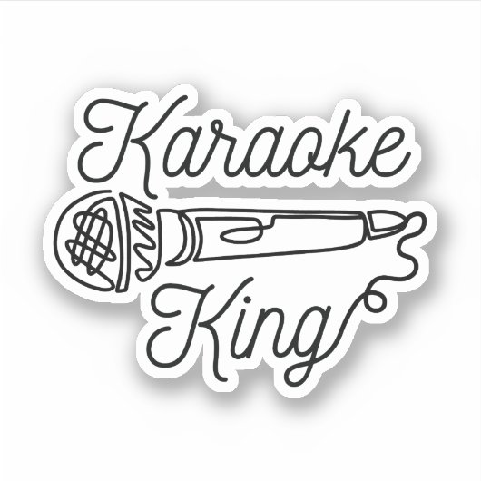 KARAOKE KING STICKER (Voorkant)