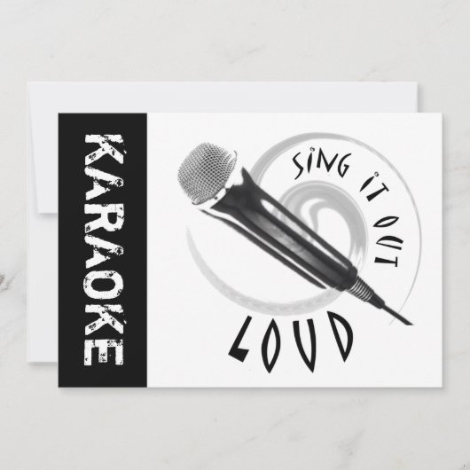 Karaoke Microphone Sing it out LOUD Kaart (Voorkant)