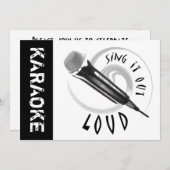 Karaoke Microphone Sing it out LOUD Kaart (Voorkant / Achterkant)