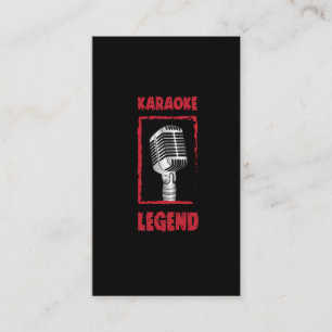 Karaoke Music Gift Sing Bar Singer Karaoke Legend Visitekaartje