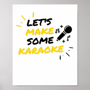 Karaoke-muziekmicrofoon Poster
