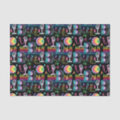 Karaoke Neon Glow Singing Music Party Tissuepapier (Voorkant)