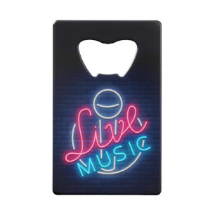 Karaoke Neon Lighting Curved Word Art Word Text Kredietkaart Flessenopener