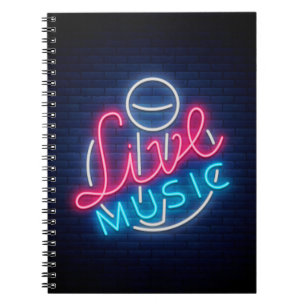 Karaoke Neon Lighting Curved Word Art Word Text Notitieboek