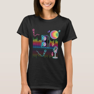 Karaoke Neon Zang Muziek Feest T-shirt
