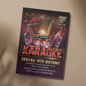 Karaoke Night Anniversaire Fête Invitation