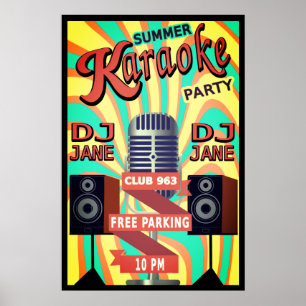 karaoke night  poster