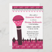 Karaoke Nights Kaart (Voorkant / Achterkant)