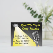 Karaoke/Open Mic Night Briefkaart (Staand voorkant)