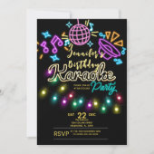 Karaoke Party Anniversaire Invitation (Devant)