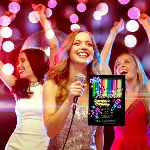 Karaoke Party Anniversaire Invitation