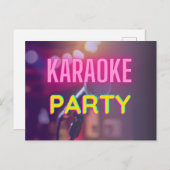 KARAOKE PARTY BRIEFKAART (Voorkant / Achterkant)