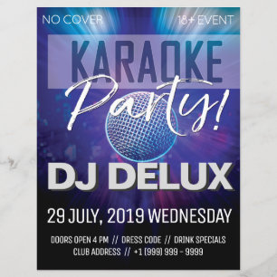 Karaoke Party   DJ   Club Flyer