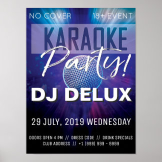 Karaoke Party | DJ | Club Flyer Poster