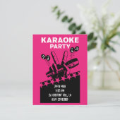 Karaoke Party Invite (Staand voorkant)