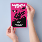 Karaoke Party Invite Flyer (Hand)