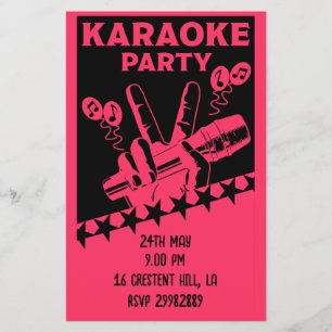 Karaoke Party Invite Flyer