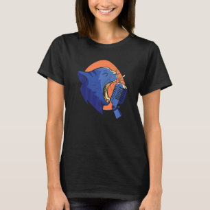 Karaoke Party Kostuum Zingen Kat DJ Muziek T-shirt