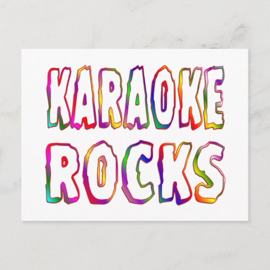 Karaoke Rocks Briefkaart (Voorkant)