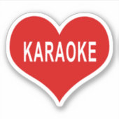 KARAOKE Rode Liefde Hart Vinyl Sticker (Voorkant)