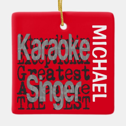 Karaoke Singer Extraordinaire CUSTOM Keramisch Ornament (Voorkant)