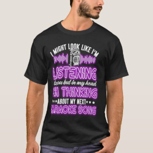 Karaoke Singer jaren 80 Retro Ik zou kunnen kijke T-shirt