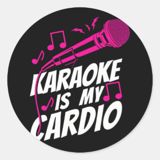 Karaoke Singer Karaoke is mijn hart Ronde Sticker