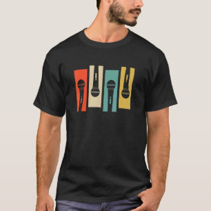 Karaoke Singer Retro Microfoon T-shirt