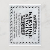 Karaoke Singing Licentie Briefkaart (Voorkant)