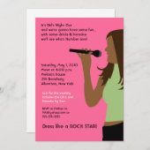 KARAOKE Singing Party Girls Night Out Birthday Kaart (Voorkant / Achterkant)